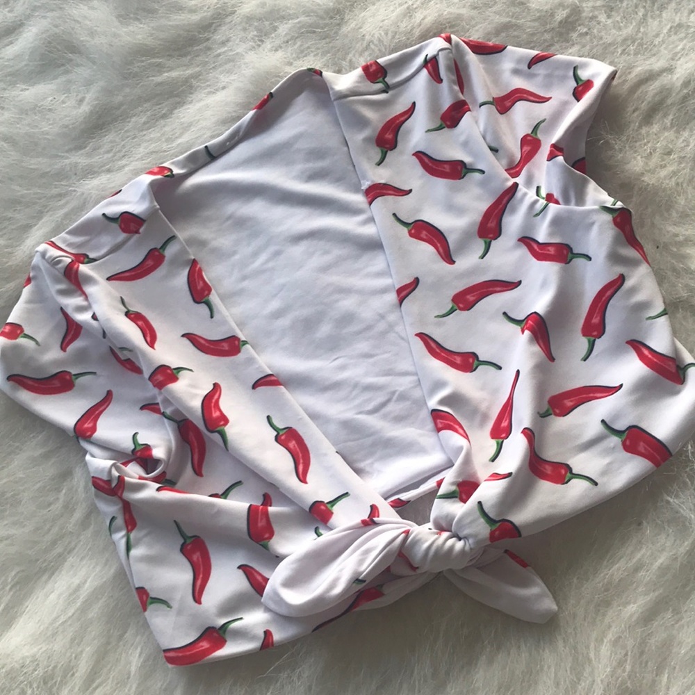CHILI PEPPER BIKINI TOP